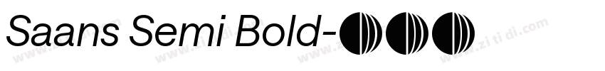 Saans Semi Bold字体转换